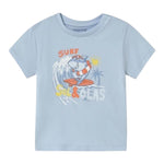 Mayoral T-Shirt Girocollo Tinta Unita con Stampa per Neonato 1065X AZZURRO MAYORAL 