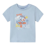 Mayoral T-Shirt Girocollo Tinta Unita con Stampa per Neonato 1065XX AZZURRO MAYORAL 