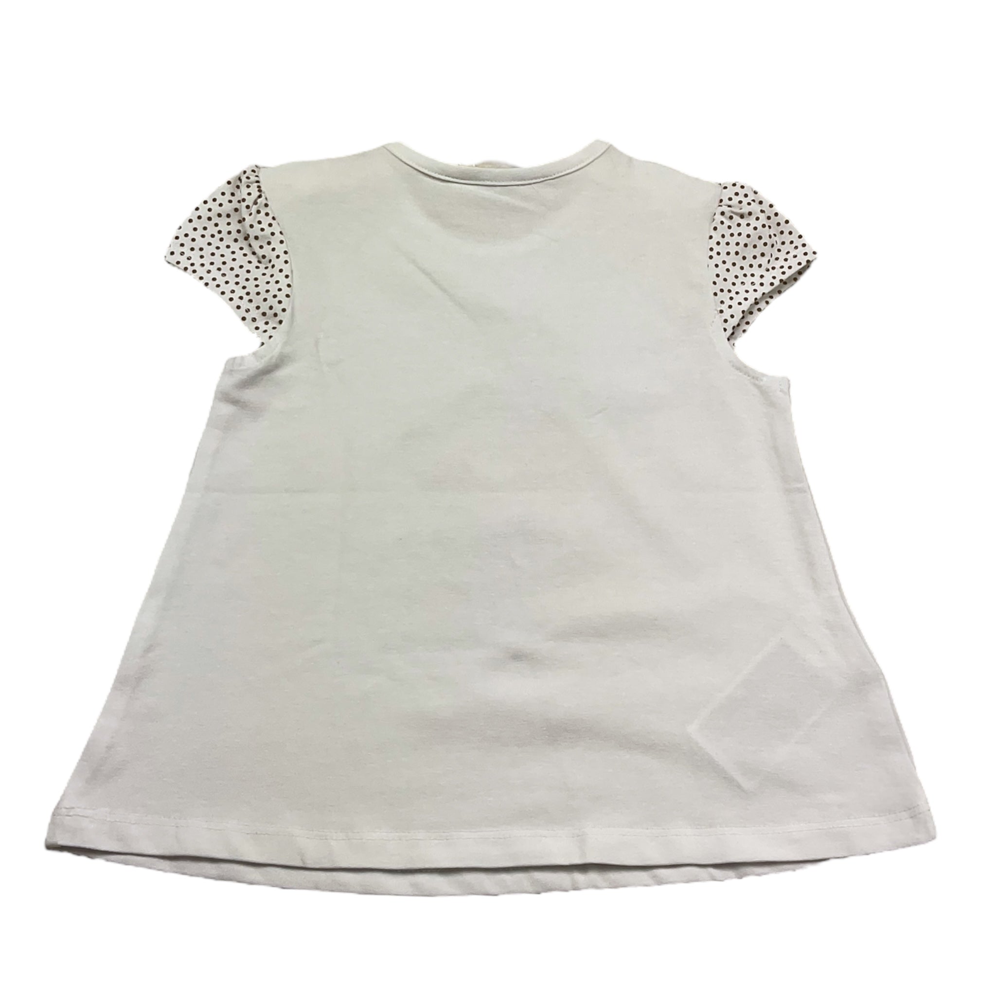 Mayoral T-Shirt Girocollo Tinta Unita con Stampa Orso per Neonata 1070 BIANCO MAYORAL 