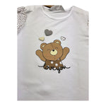 Mayoral T-Shirt Girocollo Tinta Unita con Stampa Orso per Neonata 1070 BIANCO MAYORAL 