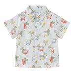 Mayoral Camicia Mezza Manica Fantasia A Righe per Neonato 1112 BIANCO MAYORAL 