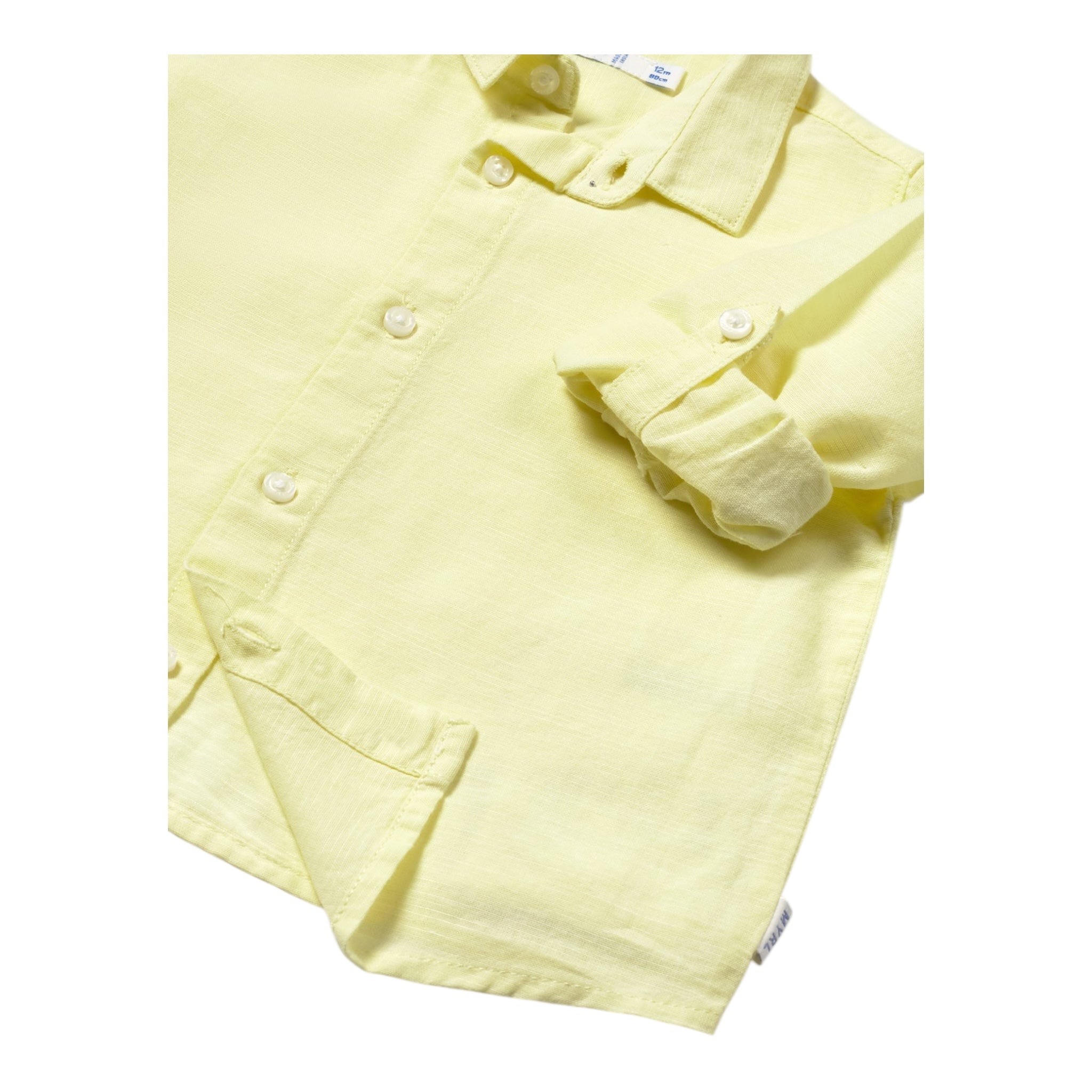 Mayoral Camicia Manica Lunga Tinta Unita per Neonato 1116 GIALLO MAYORAL 