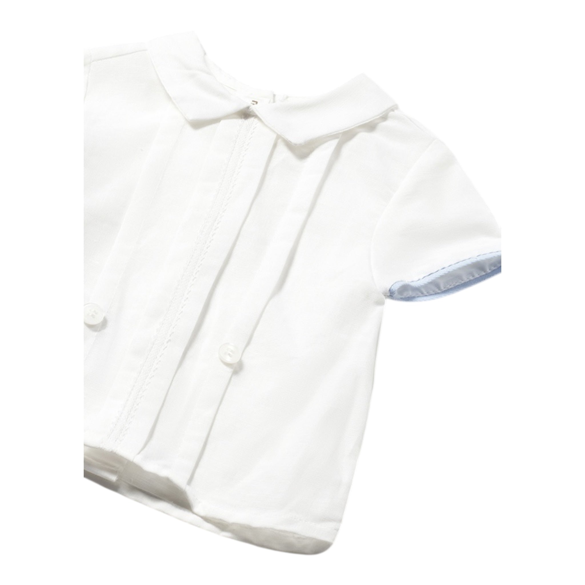 Mayoral Completo 3 Pezzi Bermuda-Camicia-Cintura per Neonato 1214 BIANCO/AZZURRO MAYORAL 
