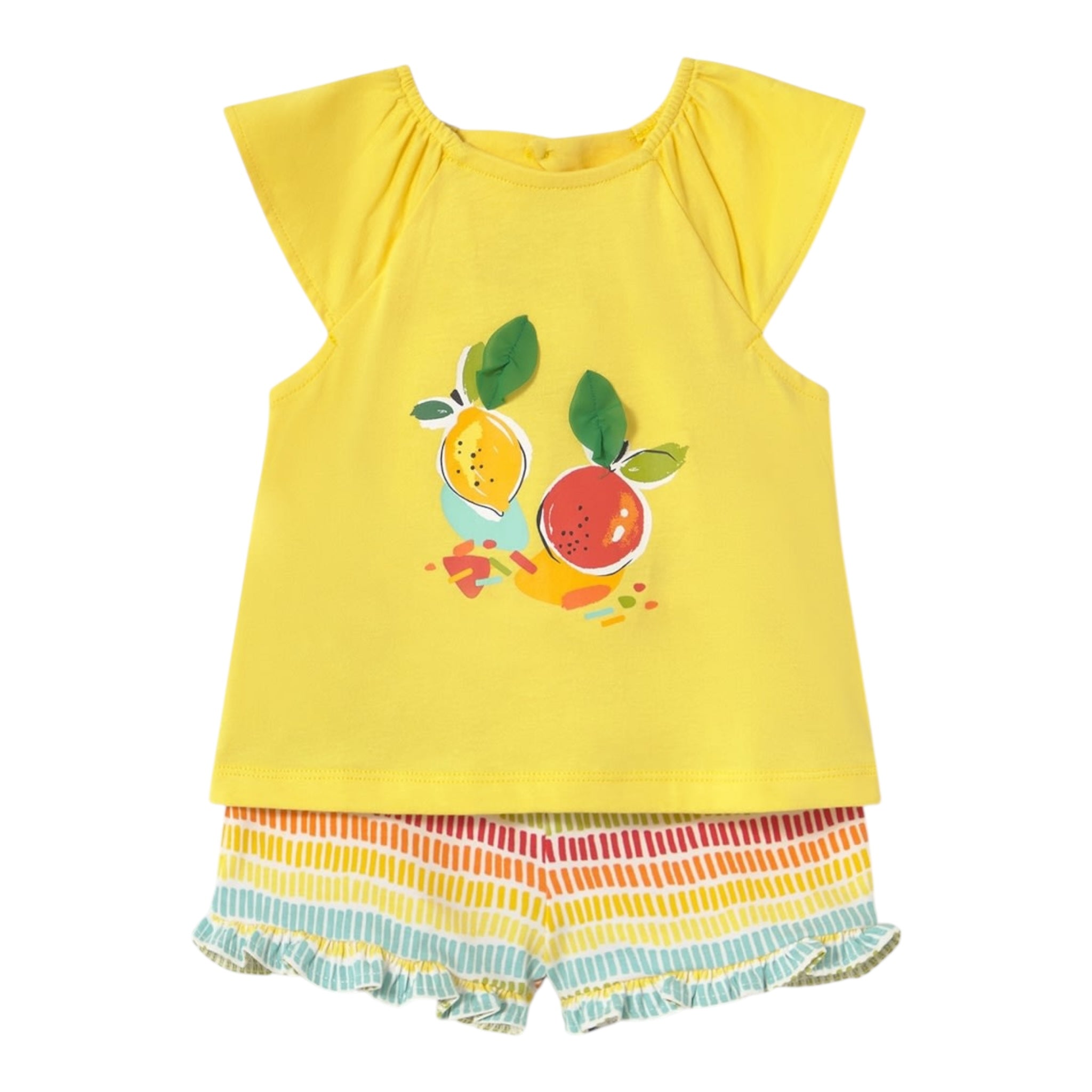 Mayoral Completo 2 Pezzi T-Shirt-Short per Neonata 1233 GIALLO MAYORAL 
