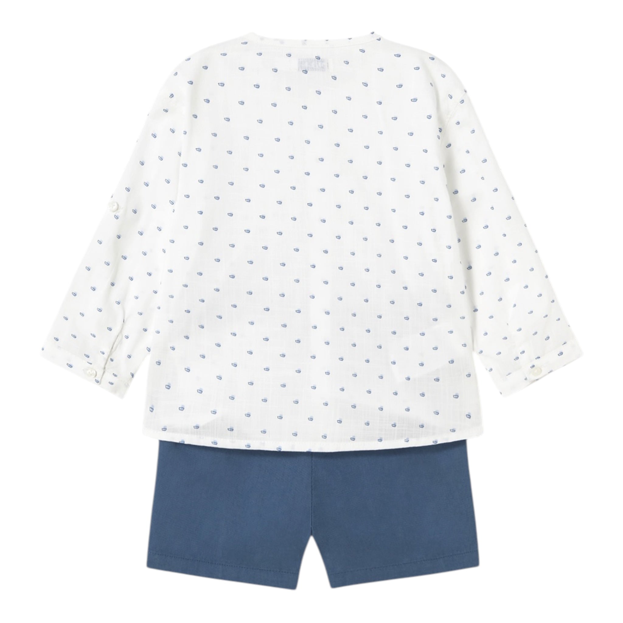 Mayoral Completo 2 Pezzi Camicia-Bermuda per Neonato 1249 BIANCO/BLU MAYORAL 