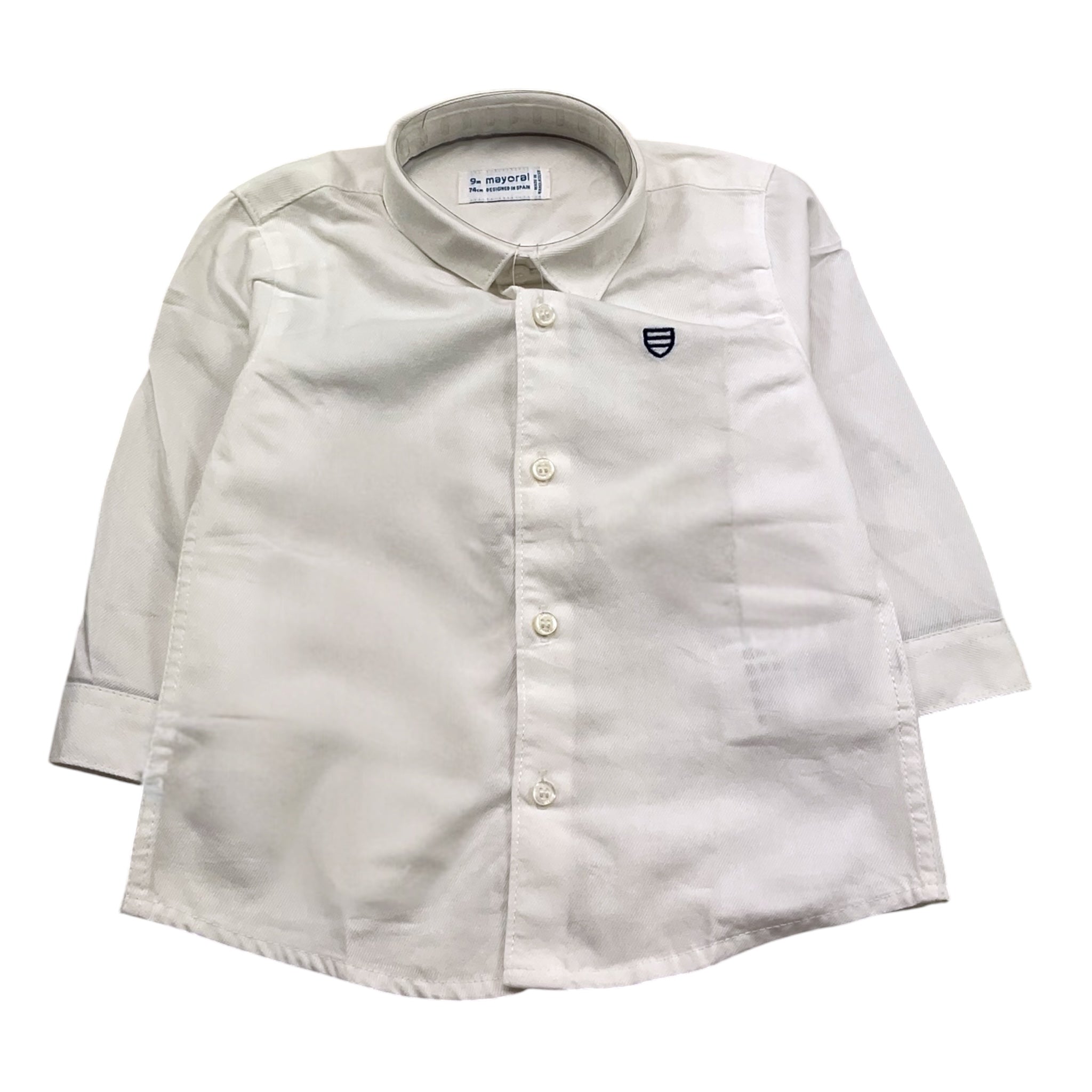 camicia manica lunga tinta unita 124 BIANCO MAYORAL 