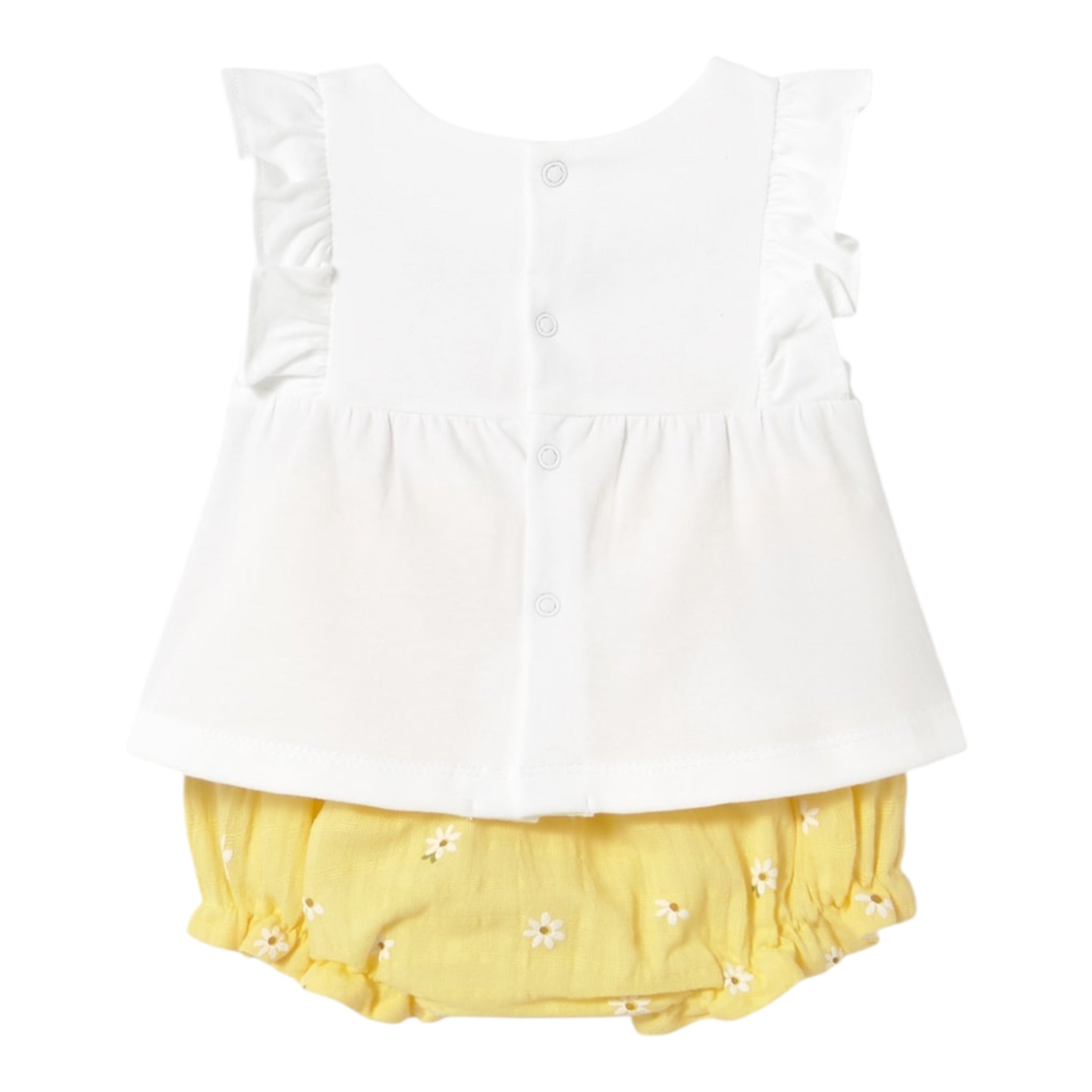 Mayoral Completo 2 Pezzi Canotta-Culotte per Neonata 1255 BIANCO/GIALLO MAYORAL 