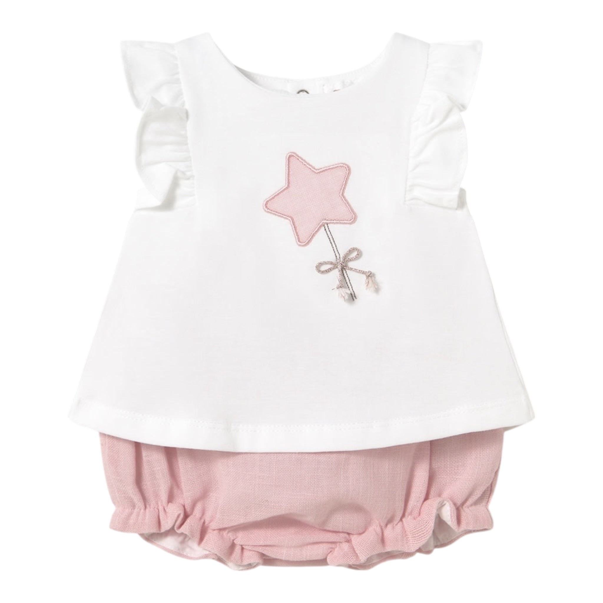 Mayoral Completo 2 Pezzi Canotta-Culotte per Neonata 1255 BIANCO/ROSA MAYORAL 