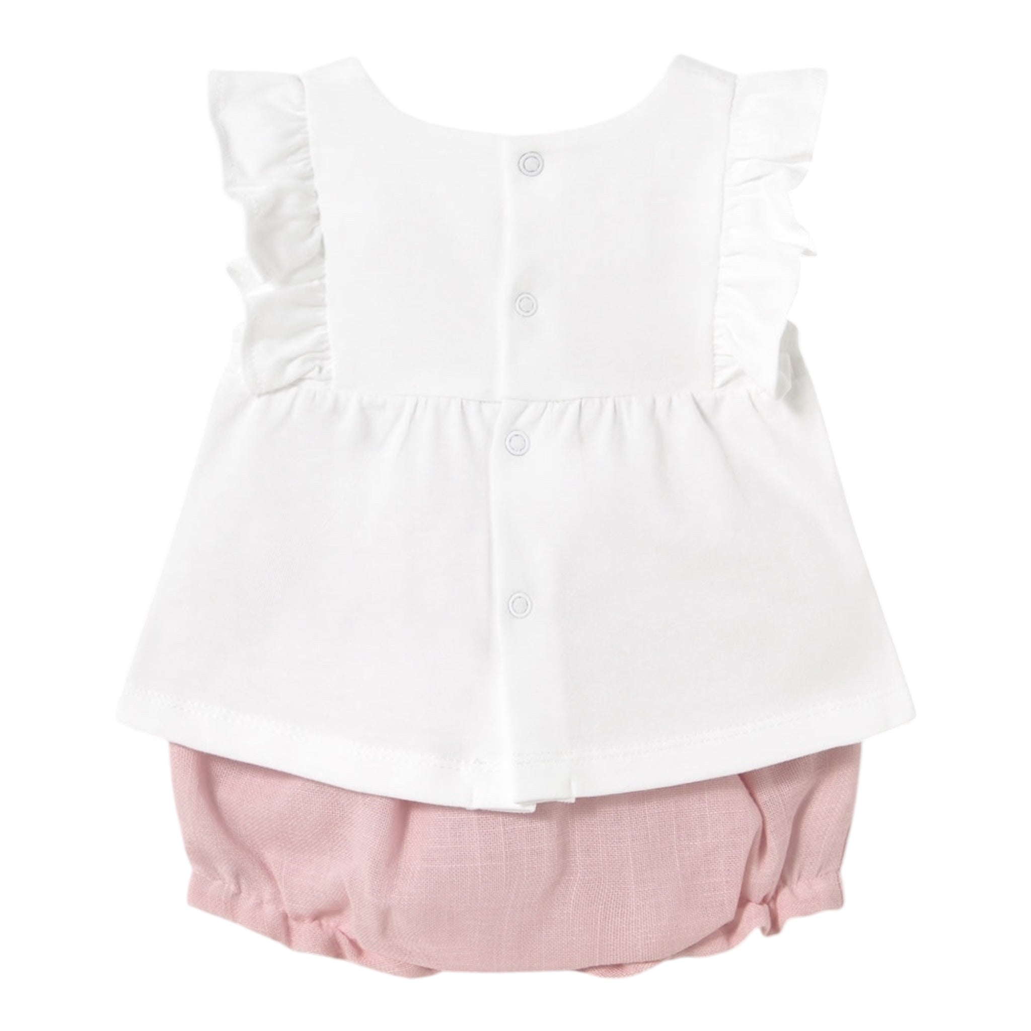 Mayoral Completo 2 Pezzi Canotta-Culotte per Neonata 1255 BIANCO/ROSA MAYORAL 