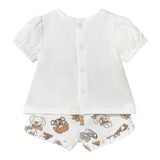 Mayoral Completo 2 Pezzi T-Shirt-Culotte per Neonata 1256 BIANCO MAYORAL 