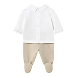 Mayoral Completo 2 Pezzi Shirt-Ghettina Bicolore per Neonato 1558 BIANCO/BEIGE MAYORAL 