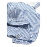 Mayoral Set Pagliaccetto Bicolore con Fantasia A Righe-Cappello per Neonato 1602 BIANCO/AZZURRO MAYORAL 