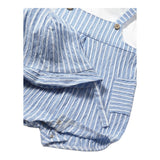 Mayoral Set Pagliaccetto Bicolore con Fantasia A Righe-Cappello per Neonato 1602 BIANCO/AZZURRO MAYORAL 
