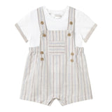 Mayoral Completo 2 Pezzi T-Shirt-Salopette Bicolore per Neonato 1621 BIANCO/BEIGE MAYORAL 