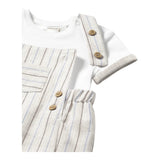 Mayoral Completo 2 Pezzi T-Shirt-Salopette Bicolore per Neonato 1621 BIANCO/BEIGE MAYORAL 