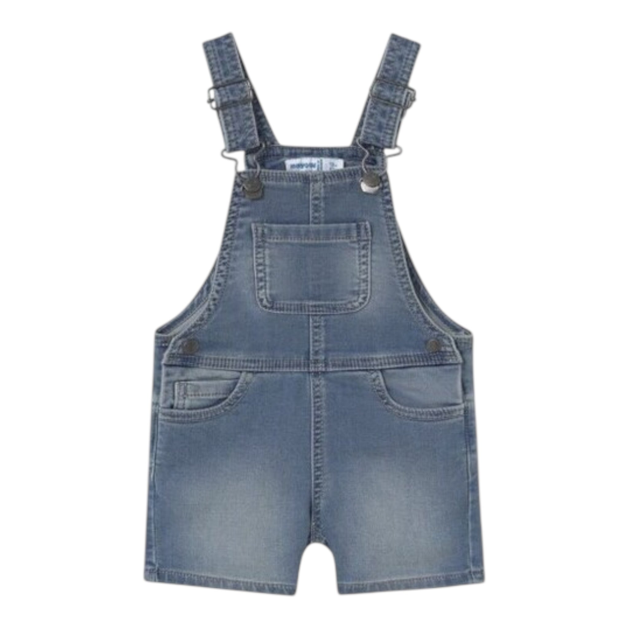 Mayoral Salopette Tinta Unita In Denim per Neonato 1645 BLU MAYORAL 