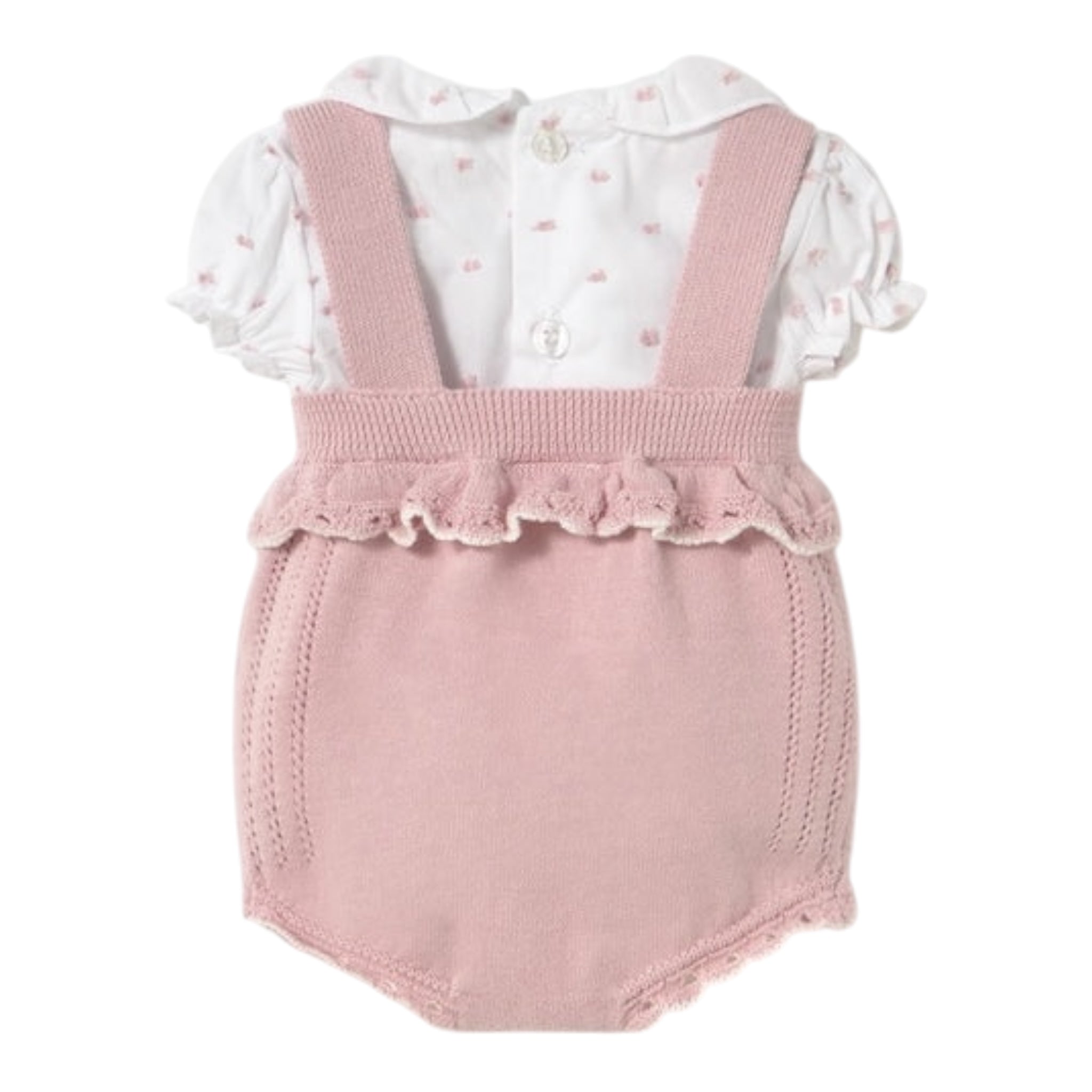 Mayoral Completo 2 Pezzi Ghettina-Camicia per Neonata 1661 BIANCO/ROSA MAYORAL 