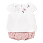 Mayoral Completo 2 Pezzi T-Shirt-Culotte per Neonata 1663XX BIANCO MAYORAL 