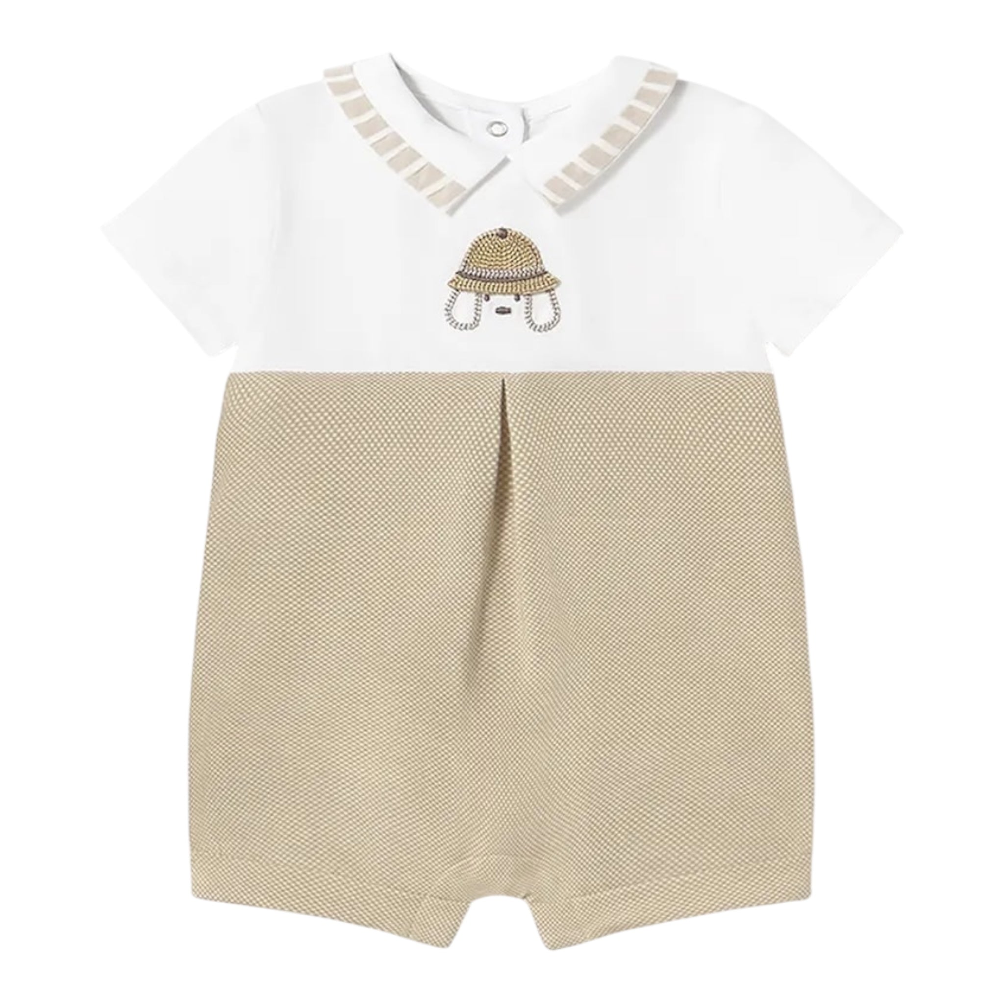 Mayoral Set Pagliaccetti Bicolore per Neonato 1705 BIANCO/BEIGE MAYORAL 