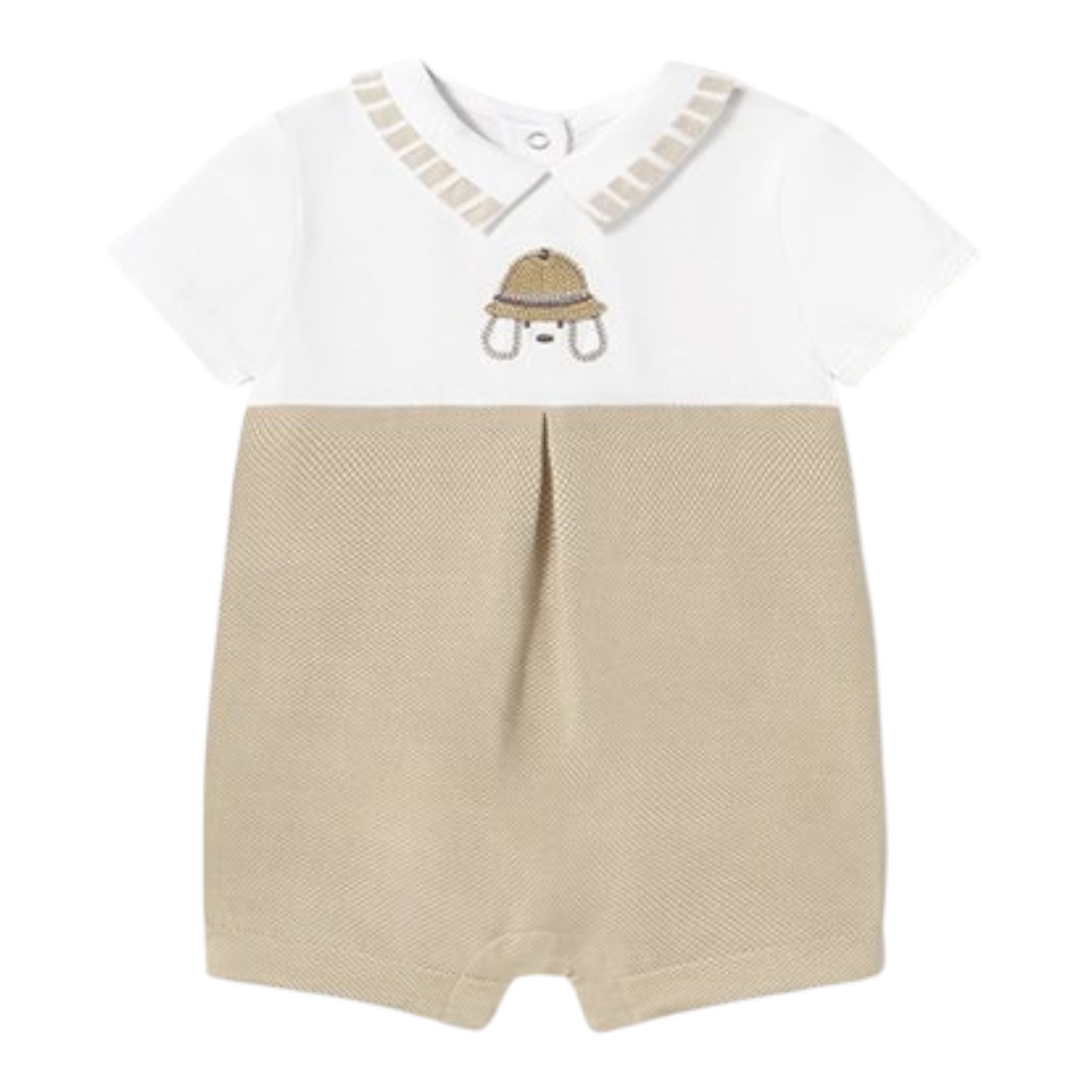 Mayoral Set 2 Pagliaccetti Bicolore per Neonato 1705X BIANCO/BEIGE MAYORAL 