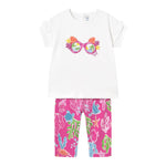 Mayoral Completo 2 Pezzi T-Shirt-Leggins per Neonata 1739X BIANCO/FUXIA MAYORAL 
