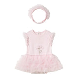 Mayoral Body Mezza Manica Tinta Unita con Fascia Capelli per Neonata 1756 ROSA MAYORAL 
