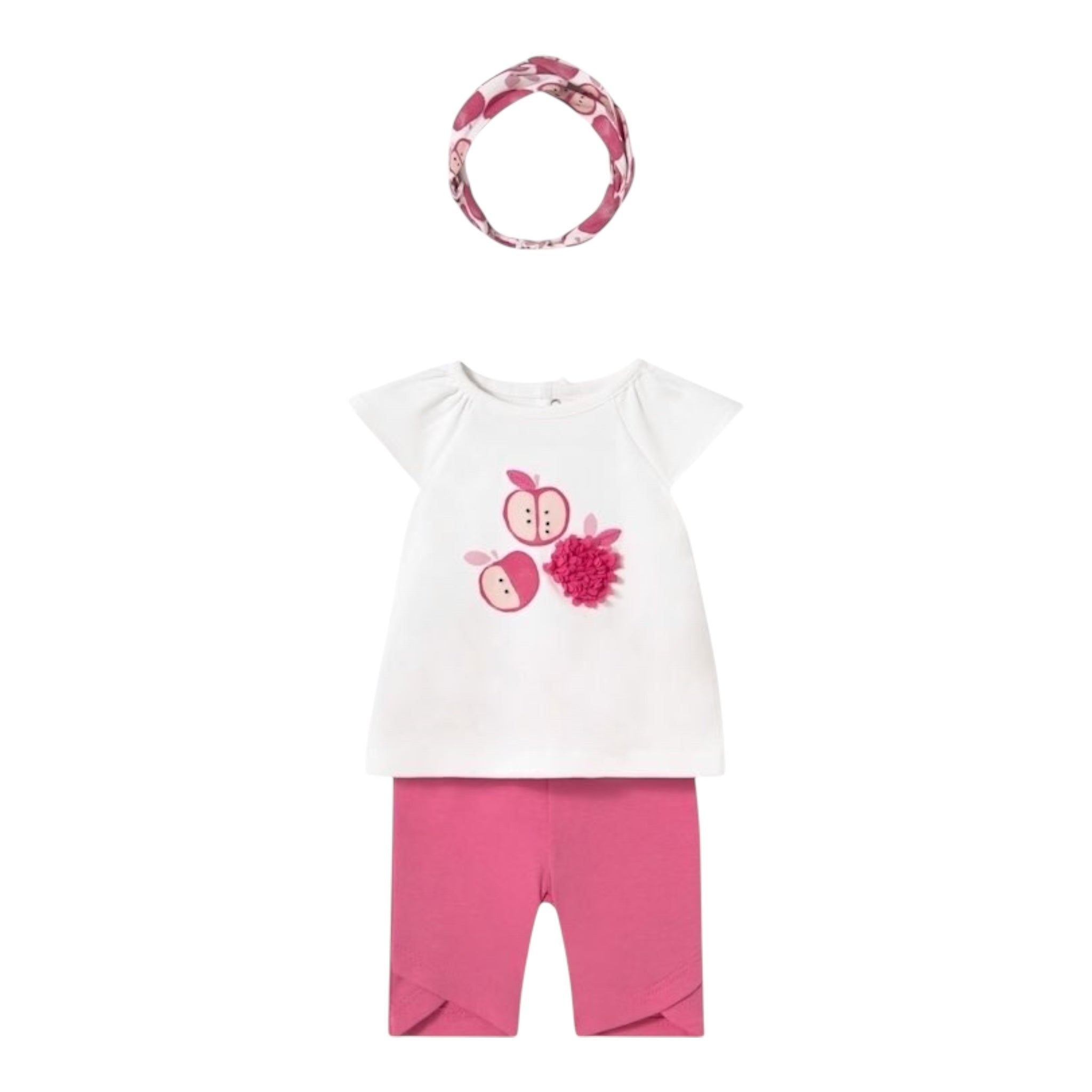 Mayoral Completo 3 Pezzi Canotte-Leggins-Fascia Capelli per Neonata 1763 BIANCO MAYORAL 