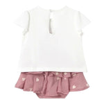 Mayoral Completo 2 Pezzi T-Shirt-Gonna con Coulotte Bicolore per Neonata 1853 BIANCO/ROSA MAYORAL 