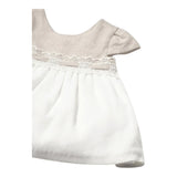 Mayoral Set 2 Pezzi Abito-Coulotte Bicolore per Neonata 1857 BIANCO/BEIGE MAYORAL 