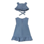 Mayoral Set Abito In Denim-Cappello per Neonata 1871 BLU MAYORAL 