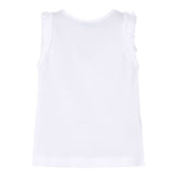 Mayoral Canotta Girocollo Tinta Unita con Stampa per Bambina 3021X BIANCO MAYORAL 