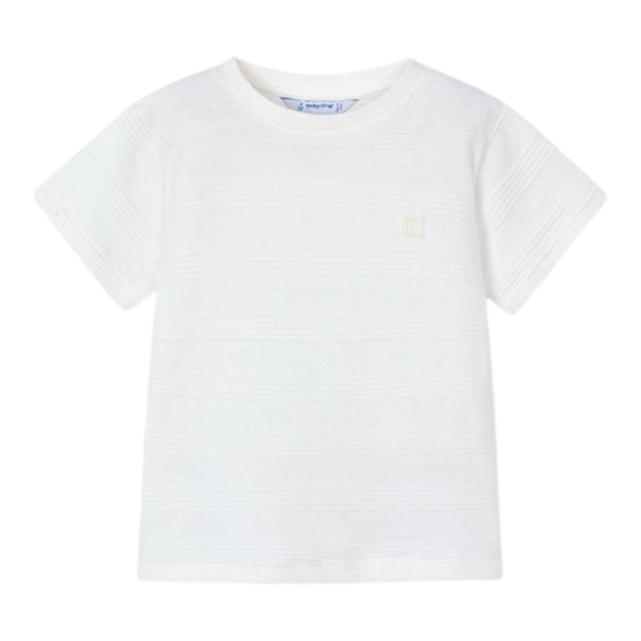 Mayoral T-Shirt In Maglia Girocollo Tinta Unita per Bambino 3028 BIANCO MAYORAL 
