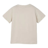 Mayoral T-Shirt Girocollo Tinta Unita con Stampa per Bambino 30455 BEIGE MAYORAL 