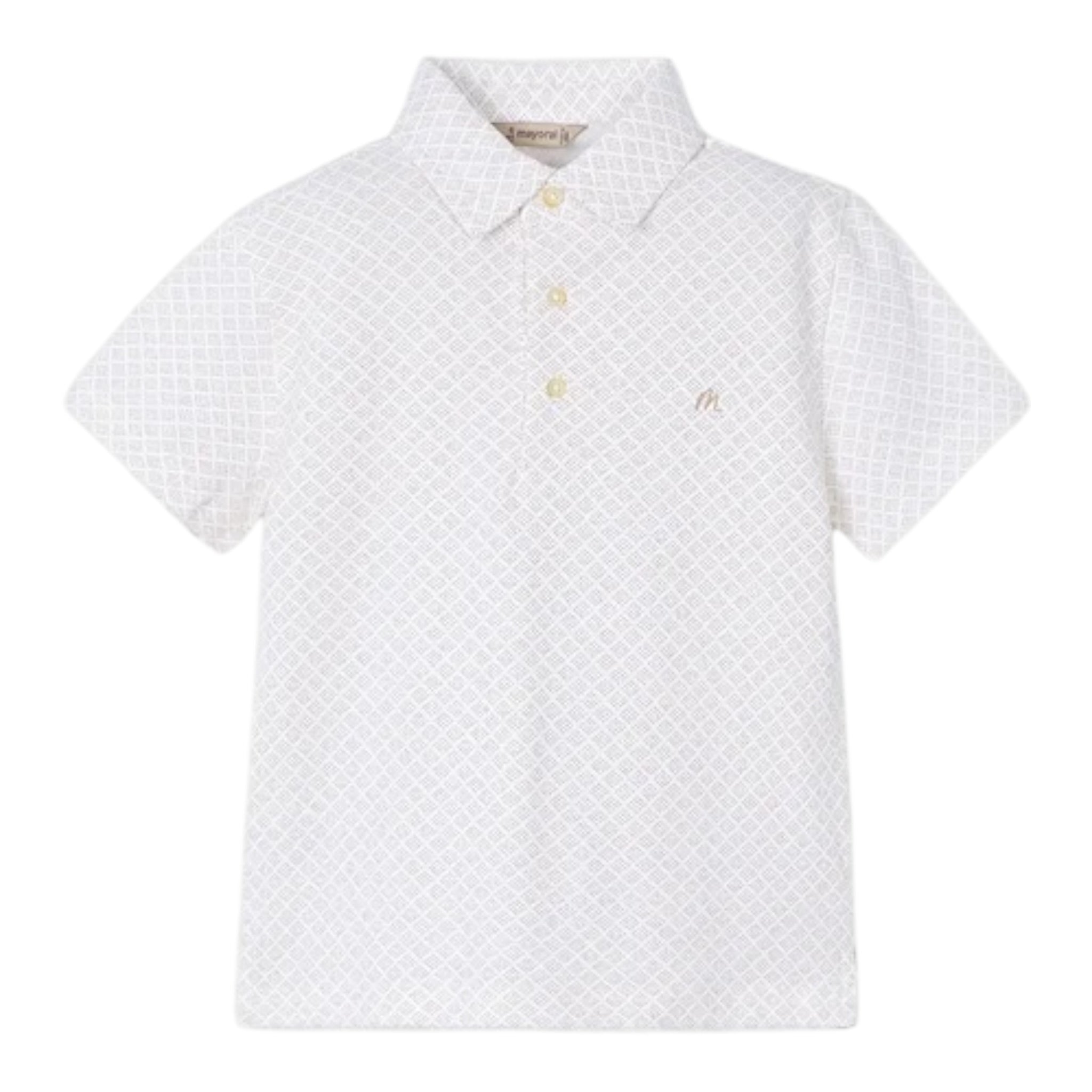Mayoral polo Tinta Unita con Microfantasia per Bambino 3101 PANNA MAYORAL 