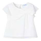 Mayoral Camicia Mezza Manica Tinta Unita per Neonata 3182N BIANCO MAYORAL 