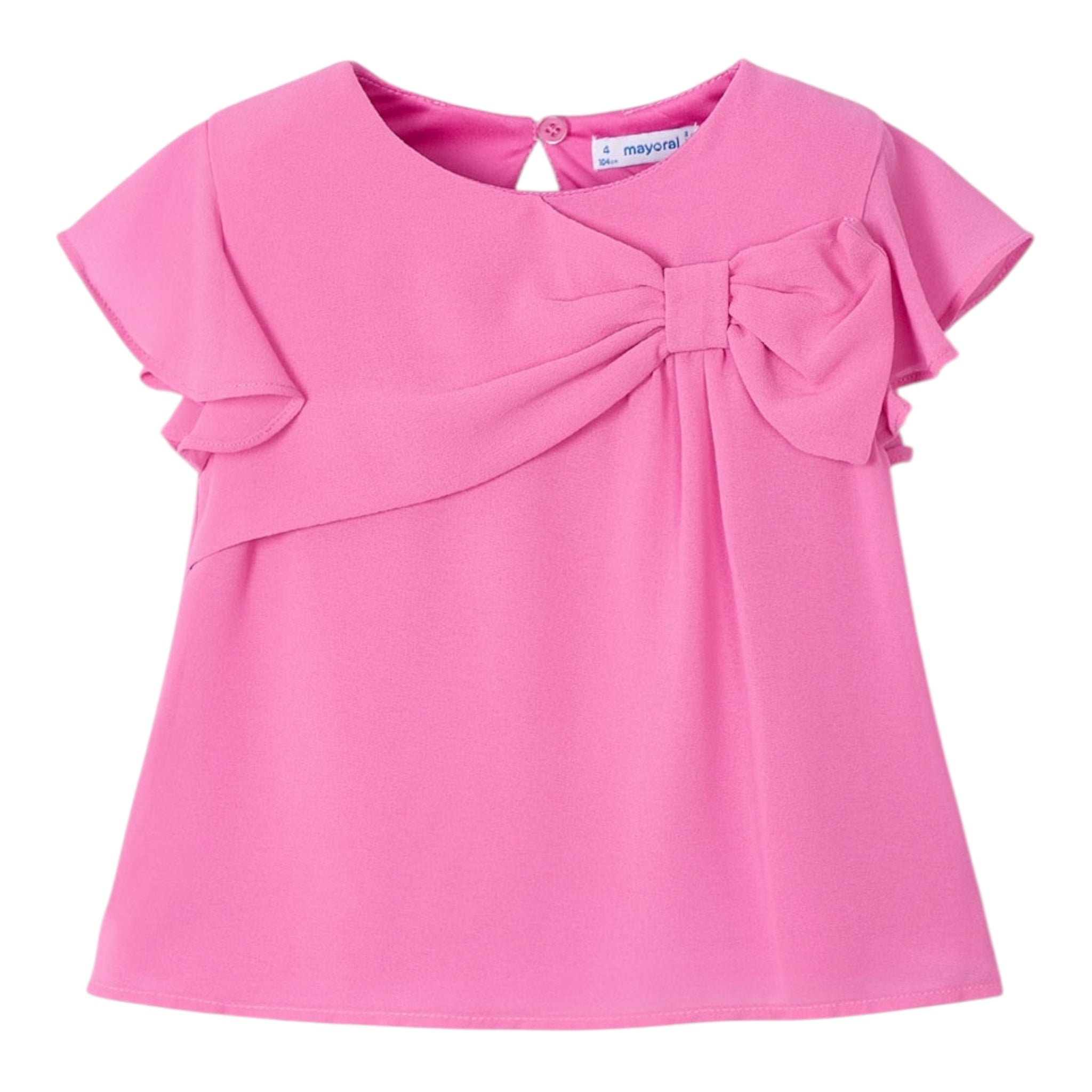 Mayoral Camicia Mezza Manica Tinta Unita per Neonata 3182N ROSA MAYORAL 