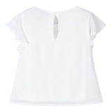 Mayoral Camicia Mezza Manica Tinta Unita per Bambina 3182X BIANCO MAYORAL 
