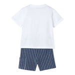 Mayoral Completo 3 Pezzi T-Shirt-Bermuda per Neonato 3603N BIANCO/BLU MAYORAL 