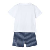 Mayoral Completo 3 Pezzi T-Shirt-Bermuda per Neonato 3603N BIANCO/BLU MAYORAL 