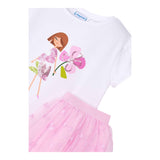 Mayoral Completo 2 Pezzi T-Shit-Gonna Bicolore per Bambina 3946 BIANCO/ROSA MAYORAL 