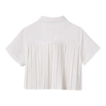 Mayoral Camicia Mezza Manica tinta unita Bianco per Bambina 6144 BIANCO MAYORAL 