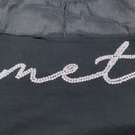 Met Cantta Tinta Unita con Stampa per Bambina ME327 NERO MET 