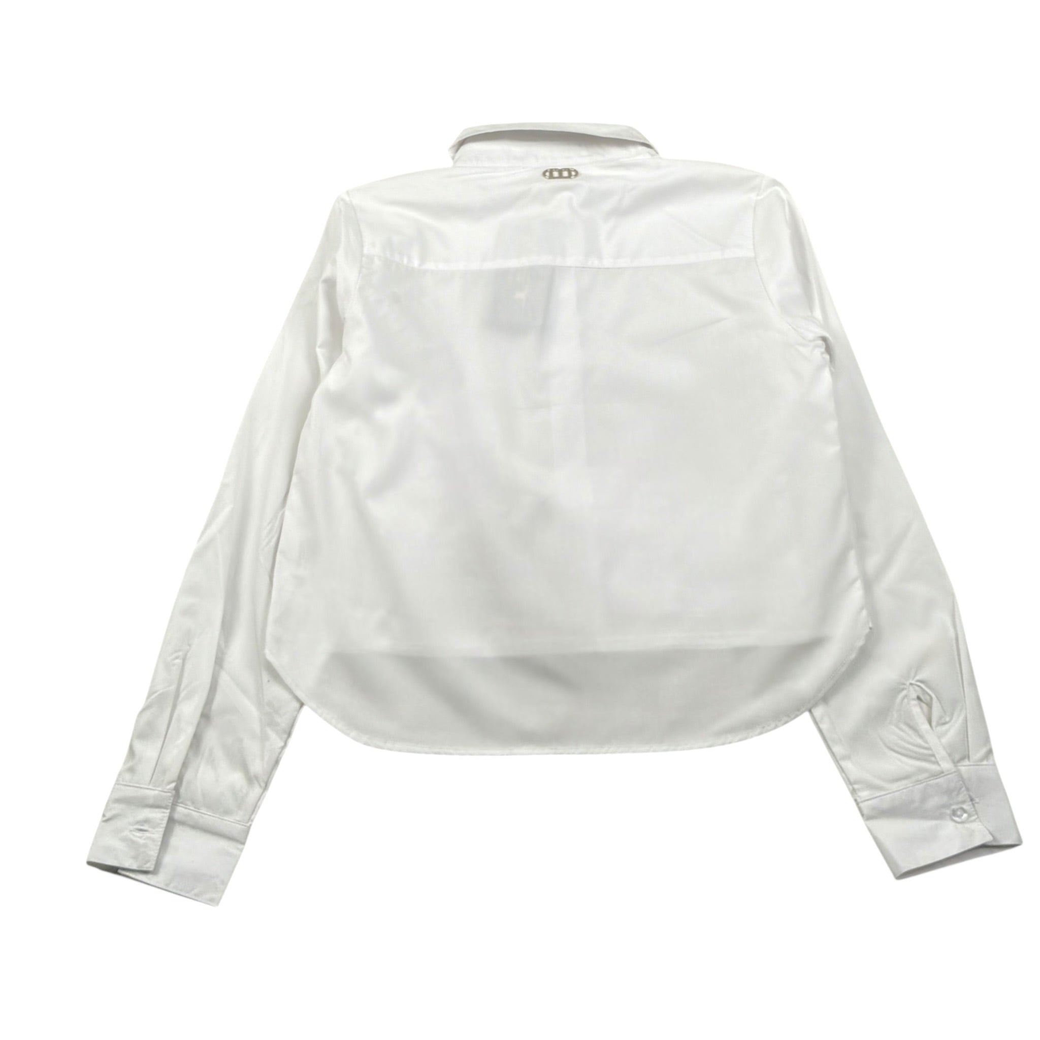 Met Camicia Tinta Unita Manica Lunga per Bambina MG31162 BIANCO MET 
