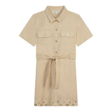 Michael Kors Abito Mezza Manica tinta unita Beige per Bambina R30020 BEIGE MICHAEL KORS 