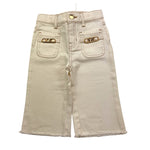 Michael Kors Jeans Tinta Unita con Girovita Regolabile per Bambina R30053 PANNA MICHAEL KORS 
