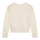 Michael Kors Cardigan Tinta Unita con Applicazioni per Bambina R30280 PANNA MICHAEL KORS 