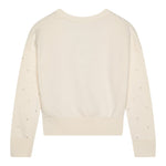 Michael Kors Cardigan tinta unita con Applicazioni Panna per Bambina R30280X PANNA MICHAEL KORS 