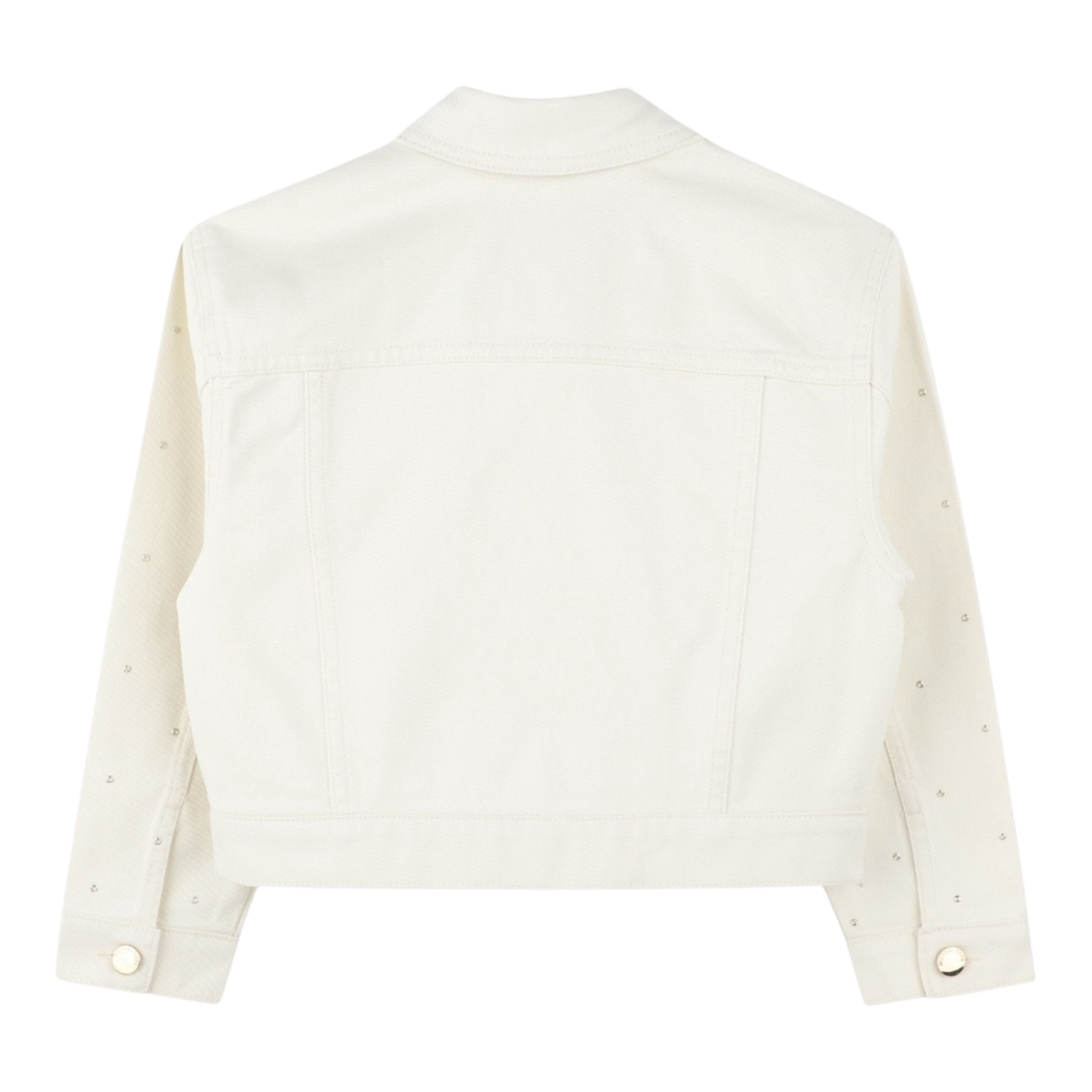 Michael Kors Giubbino Denim Tinta Unita con Applicazioni per Bambina R30293 CREMA MICHAEL KORS 