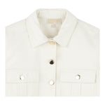 Michael Kors Giubbino Denim Tinta Unita con Applicazioni per Bambina R30293 CREMA MICHAEL KORS 