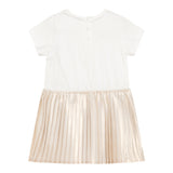 Michael Kors Abito Mezza Manica con Gonna In Contrasto per Neonata R30308X BIANCO MICHAEL KORS 